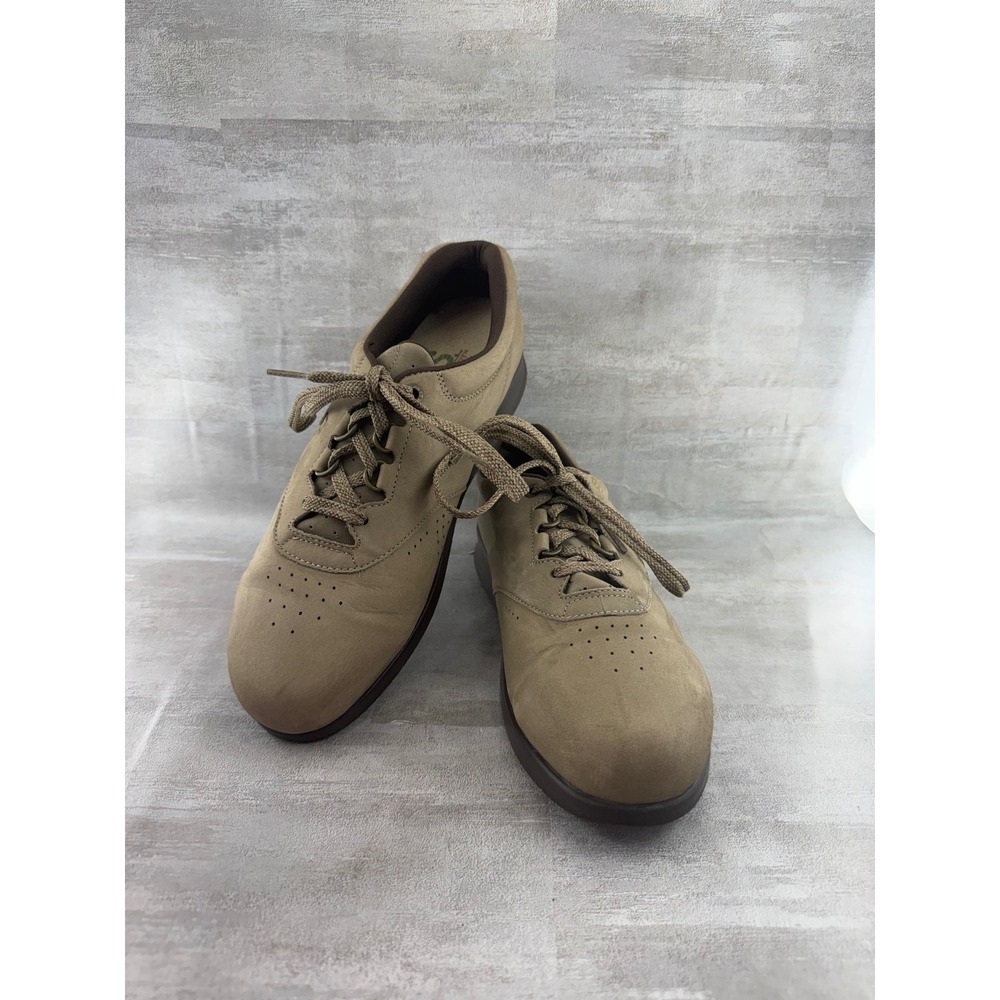 SAS Tripad Comfort Women 9.5M Taupe Brown Nubuck Leather Walking Shoes USA Made